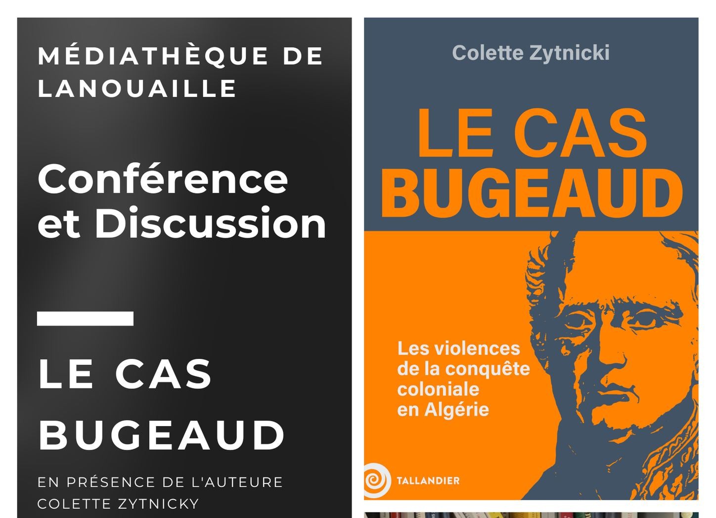 Conférence et échange autour du livre Le Cas Bugeaud — visuel événement