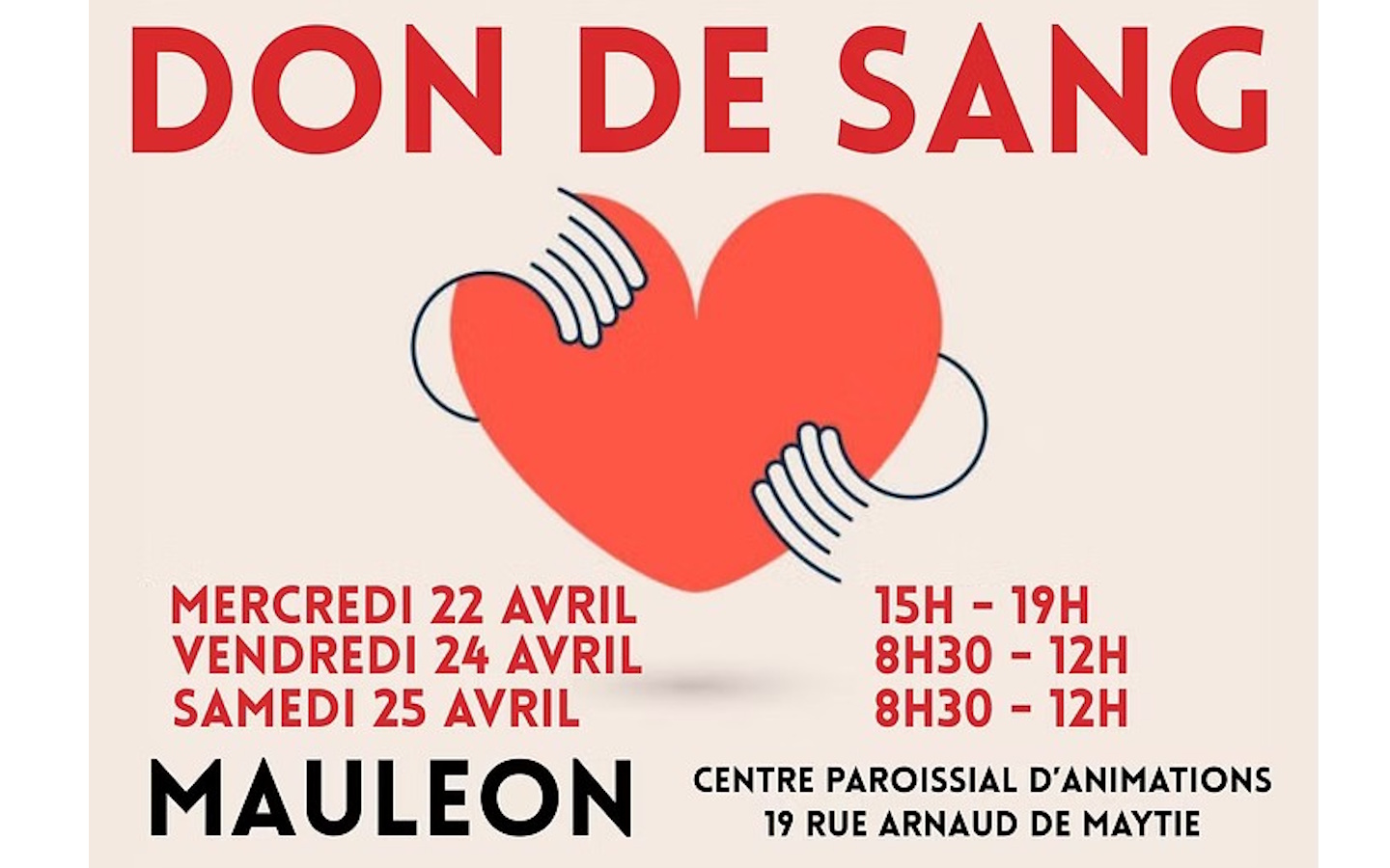 Don du sang — visuel événement