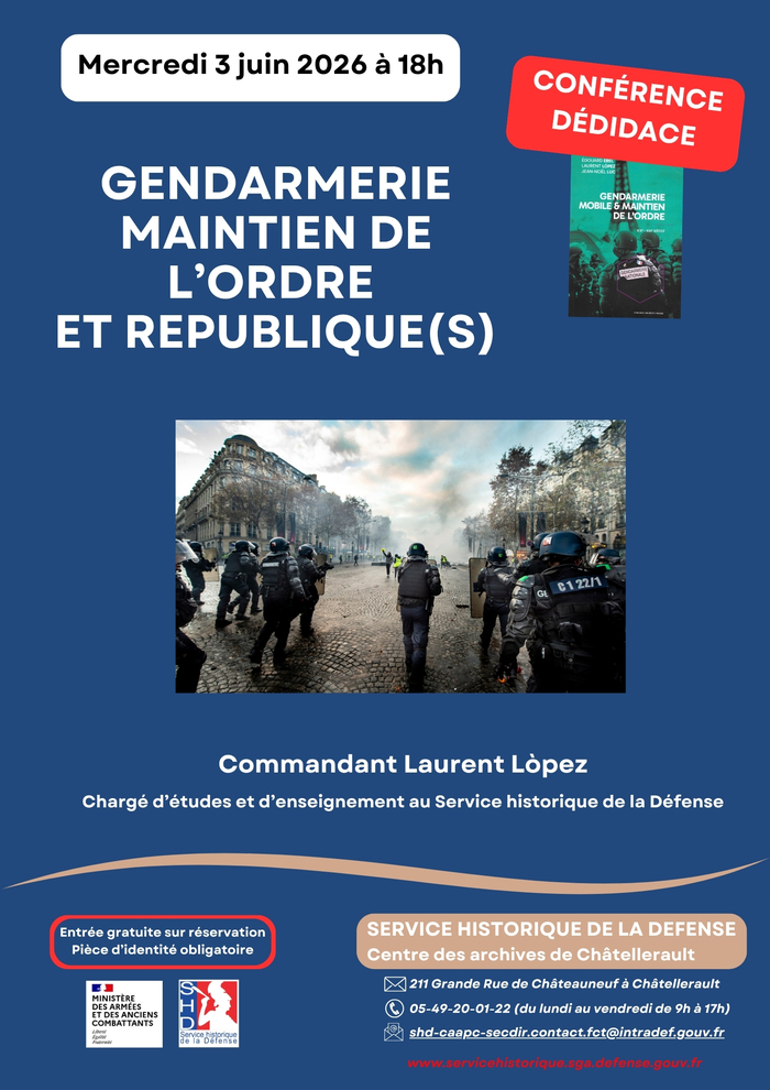 Gendarmerie, maintien de l'ordre et République(s) — visuel événement