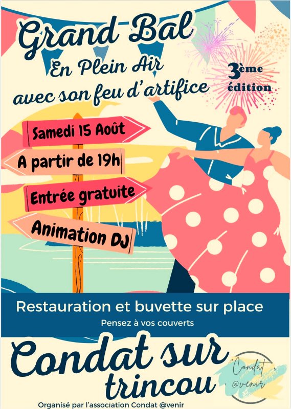 Bal populaire et feu d'artifice