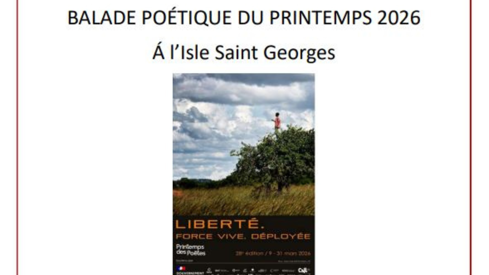 Balade poétique du printemps 2026 — visuel événement