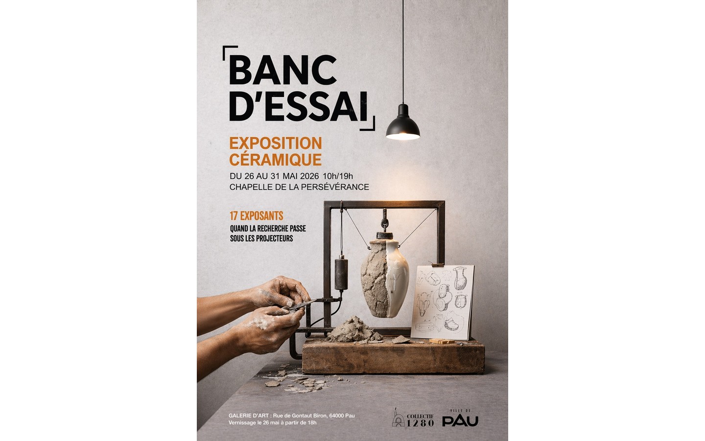 Banc d'Essai Exposition Céramique — visuel événement