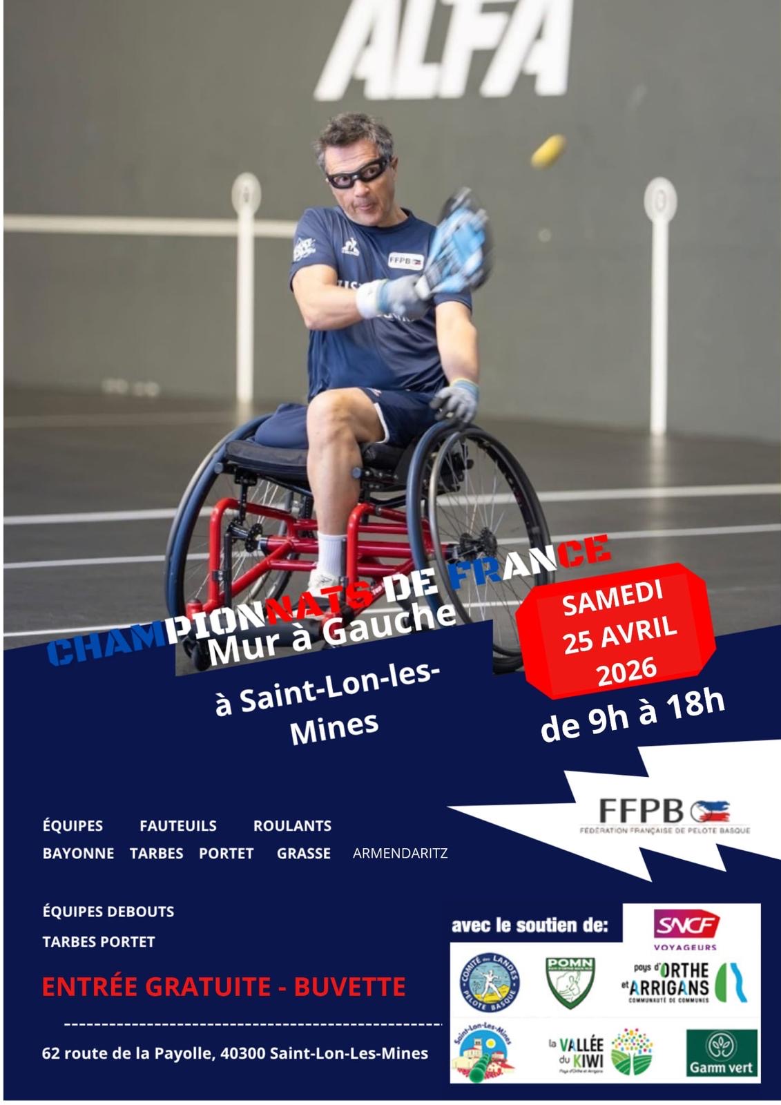 Championnats de France au mur à gauche — visuel événement