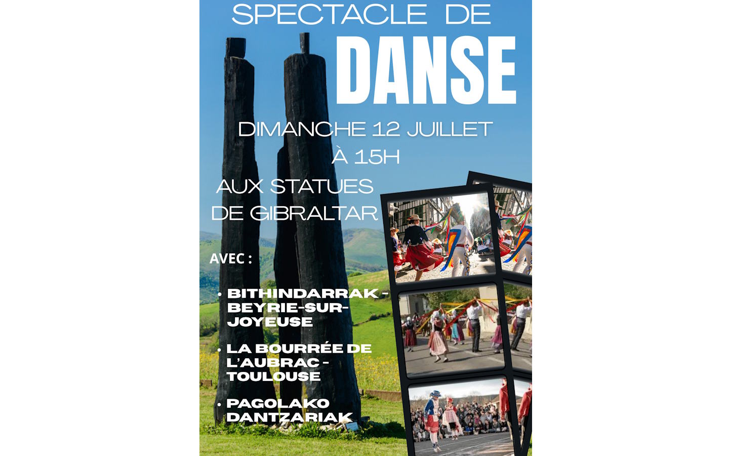 Spectacle de danse basque sur la colline Saint-Sauveur