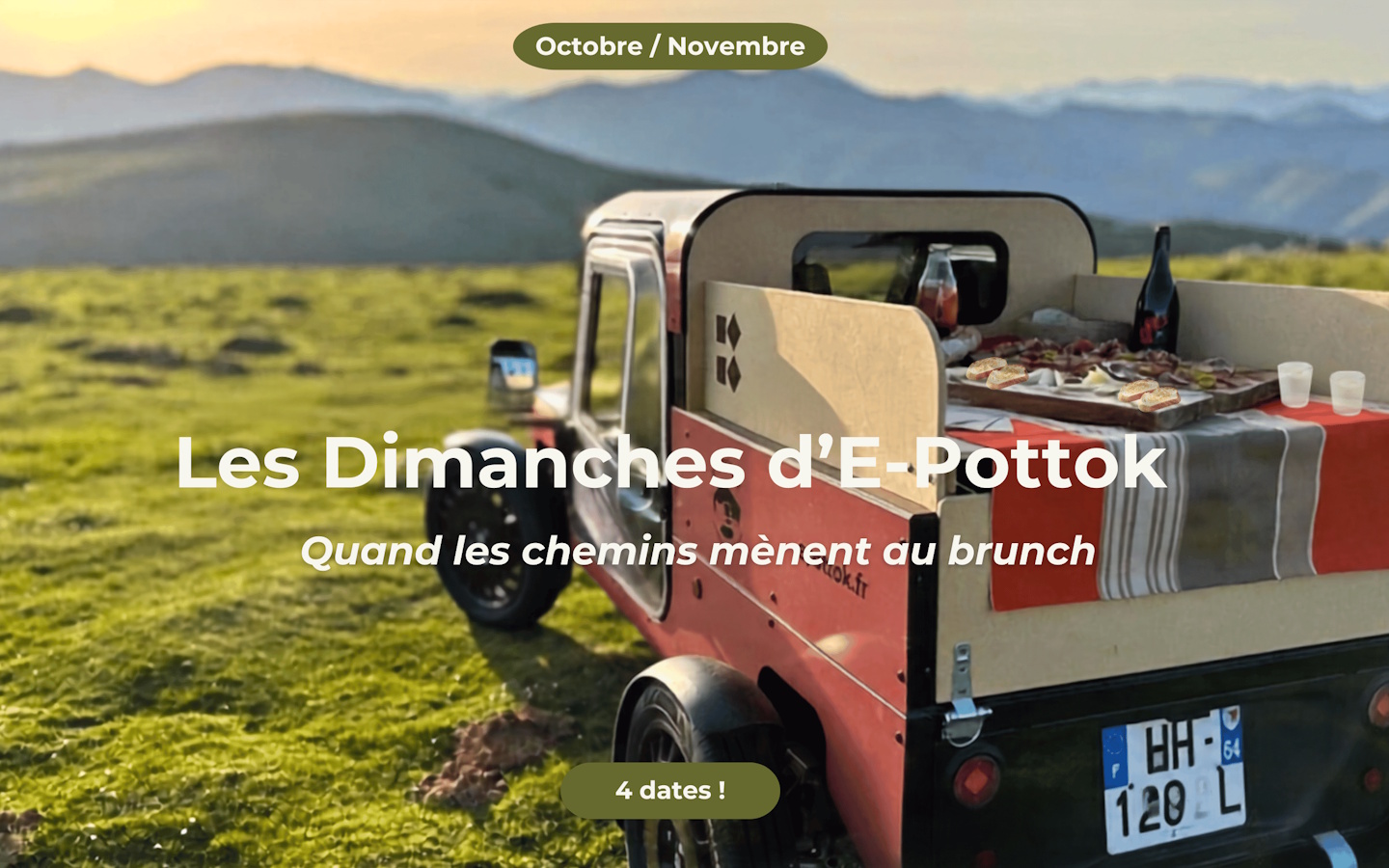 Randonnée en quadricycle électrique et brunch au coeur des montagnes avec E-POTTOK