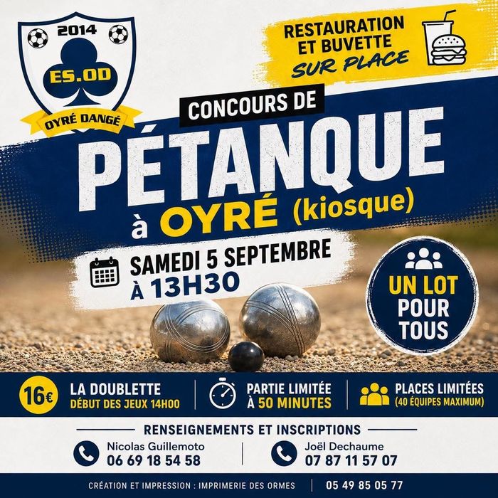 Concours de Pétanque à OYRÉ