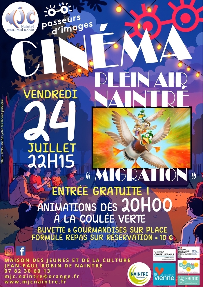 Soirée estivale avec ciné plein air — visuel événement