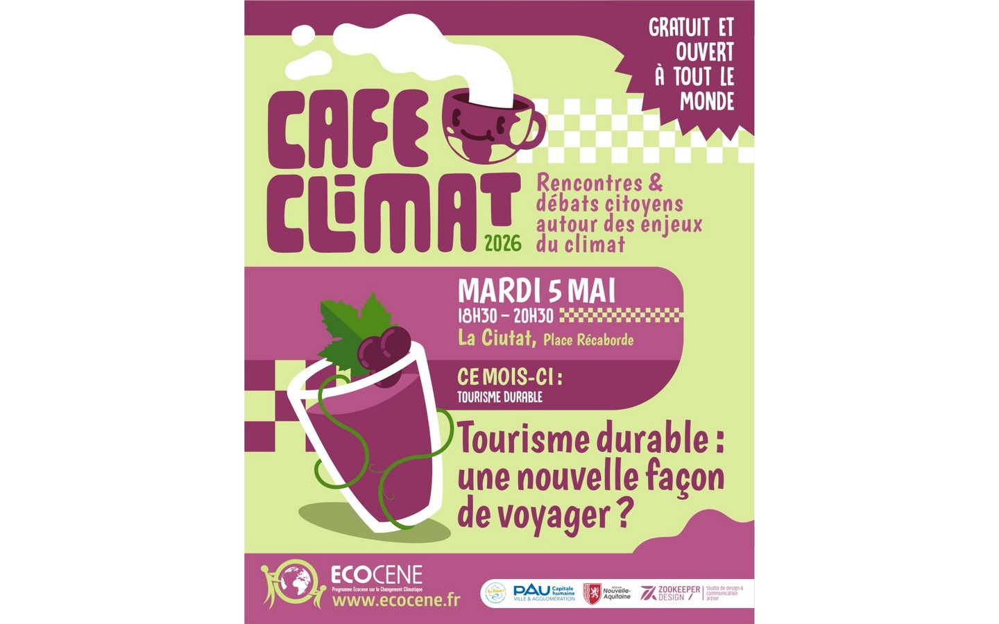 Café Climat - Tourisme durable: une nouvelle façon de voyager — visuel événement
