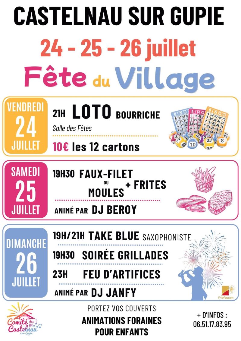 Fête du village Castelnau-sur-Gupie