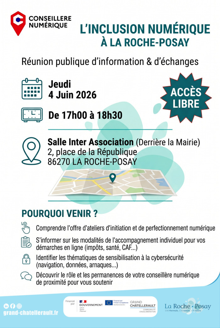 Réunion de présentation - Inclusion Numérique à La Roche Posay — visuel événement