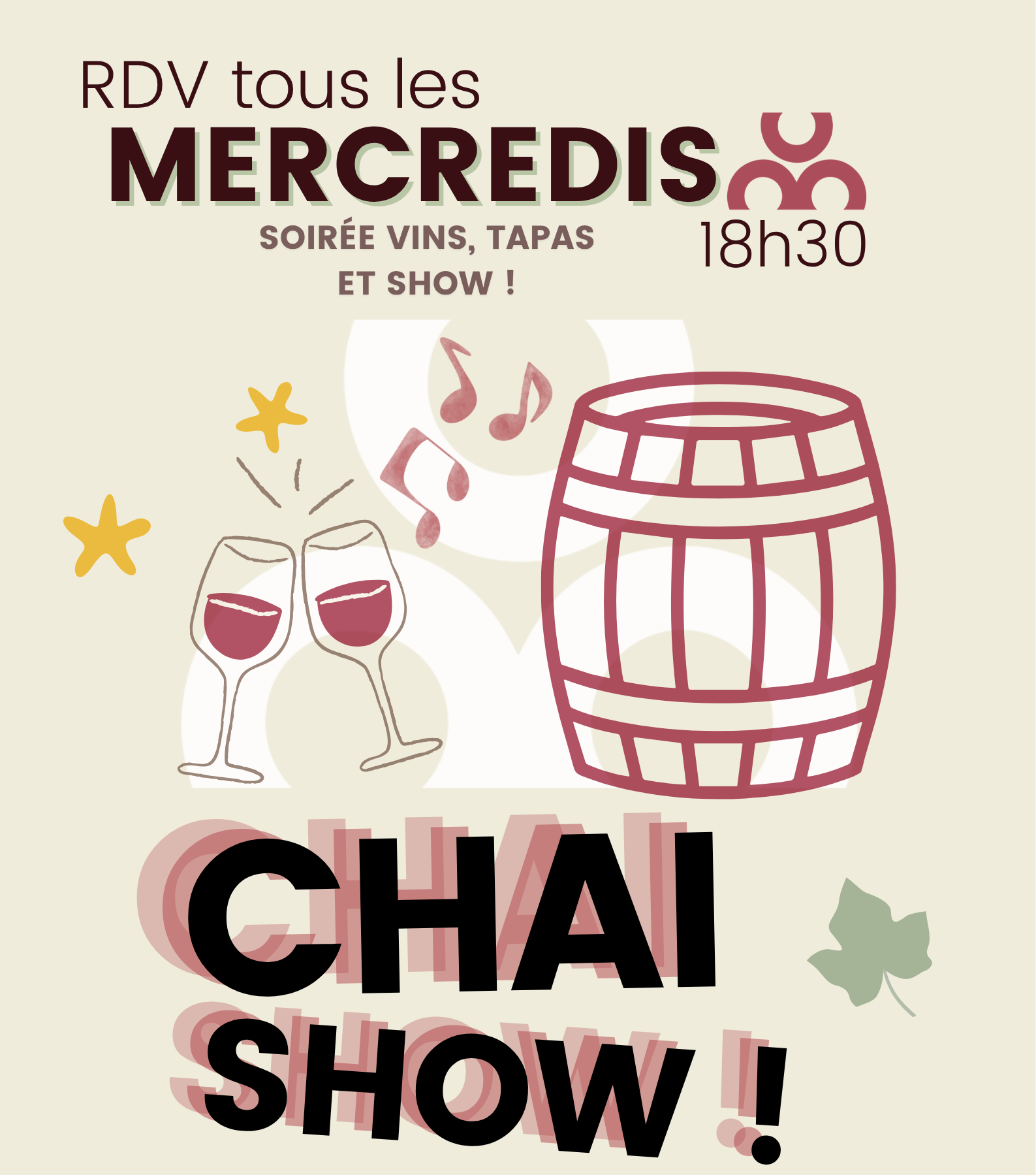 Chai Show : mercredis vin, tapas et musique à la Cave des Vignerons d'Uni-Médoc