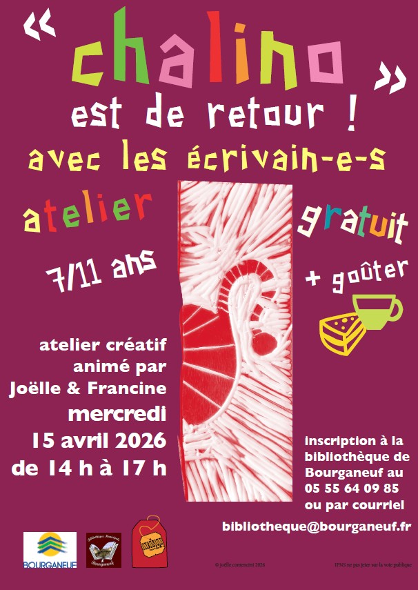 Atelier créatif "Chalino est de retour avec les écrivain-e-s"