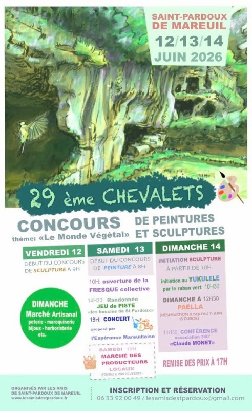 29ème édition des Chevalets de Saint-Pardoux-de-Mareuil : Concours de peintures & sculptures