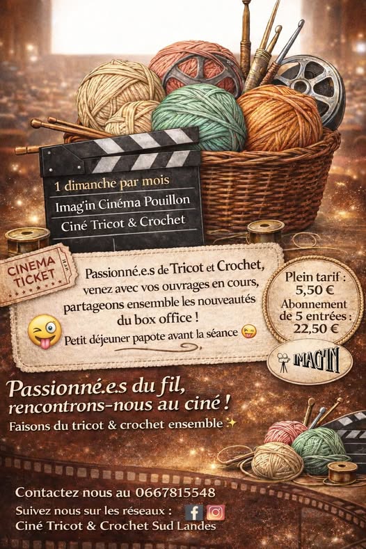 Tricot & Crochet Ciné — visuel événement
