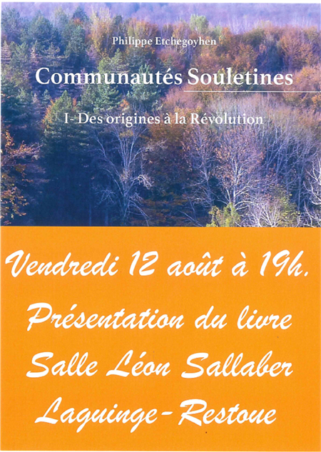 Présentation du livre : Communautés Souletines