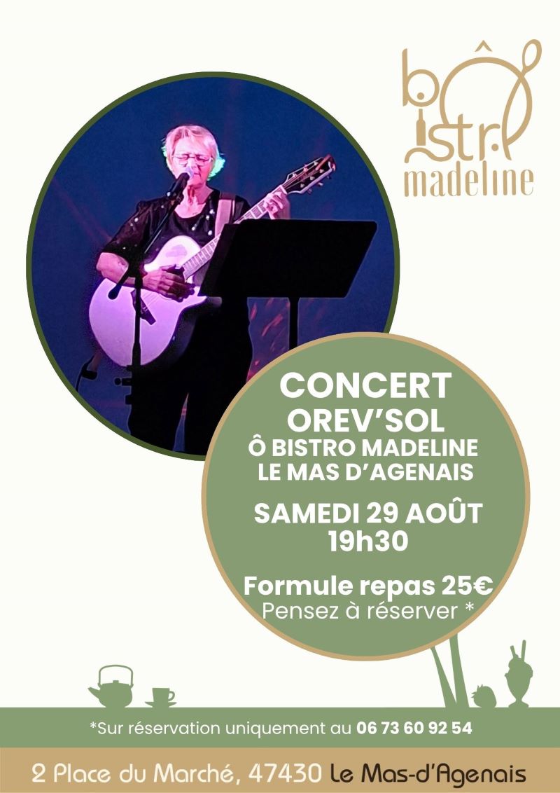 Concert Ô Bistro Madeline - Orev'Sol