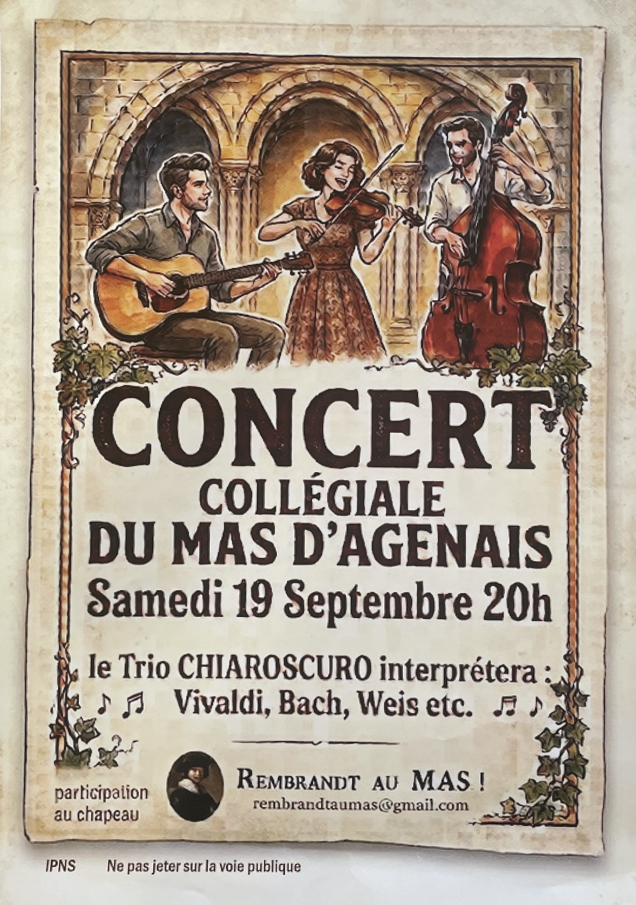 Concert à la collégiale du Mas d'Agenais
