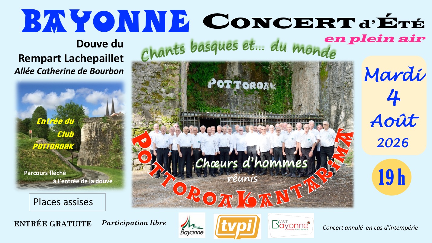 Concert d'été en plein air avec chants basques au Club Pottoroak