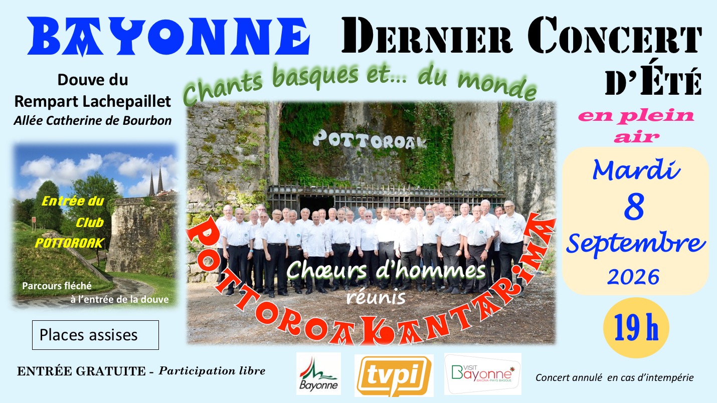 Concert d'été en plein air avec chants basques au Club Pottoroak