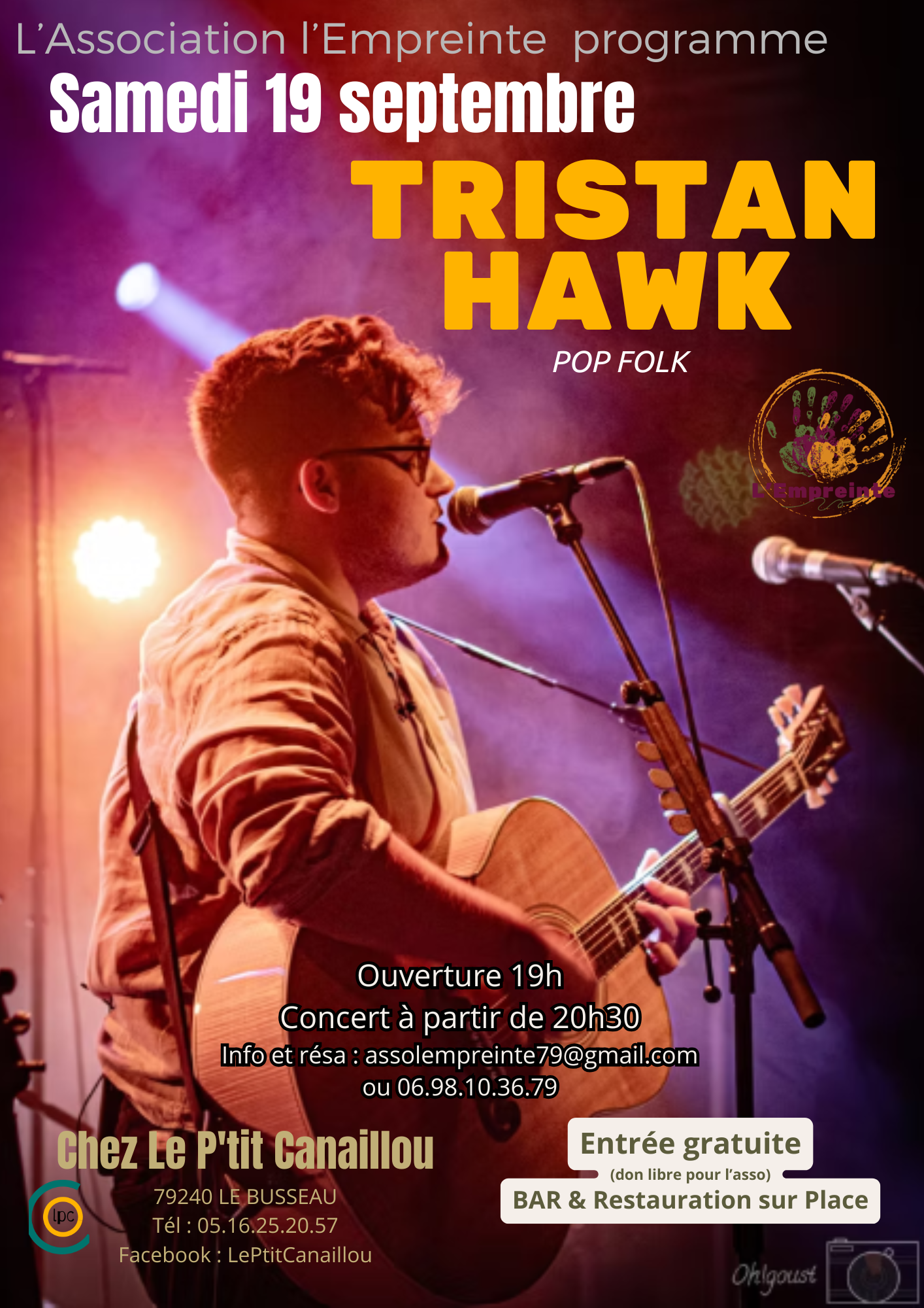 Concert de Tristan Hawk
