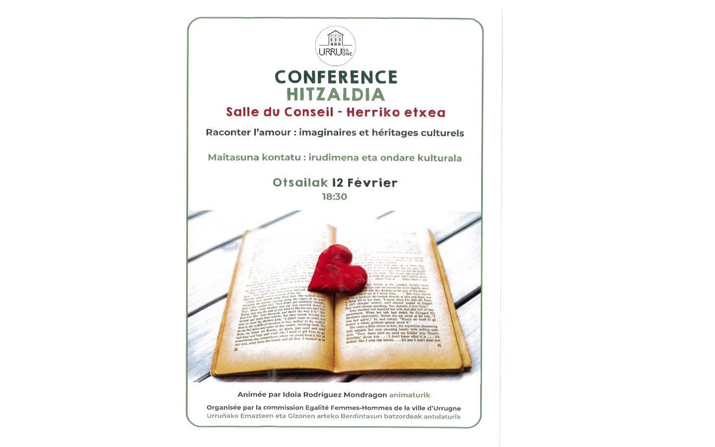 Conférence - Raconter l'amour : imaginaires et héritages culturels
