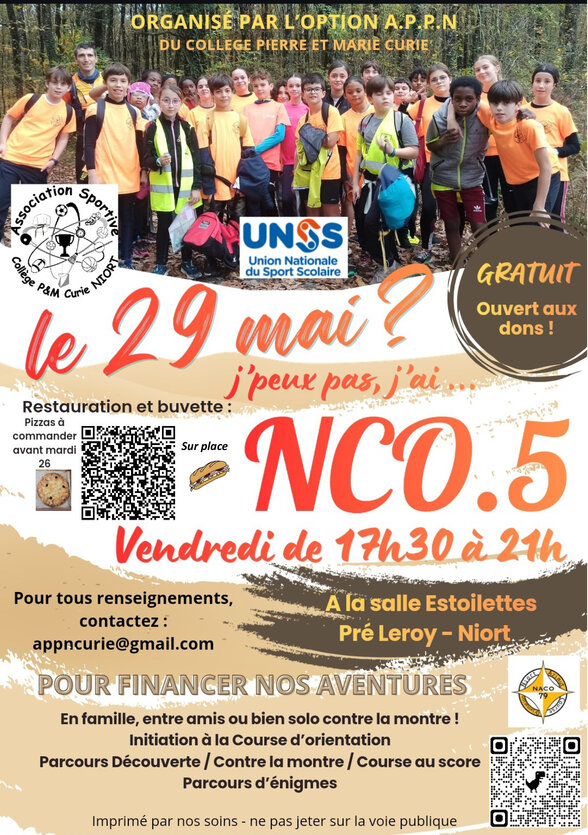 Niort Curie Orientation à Niort — visuel événement