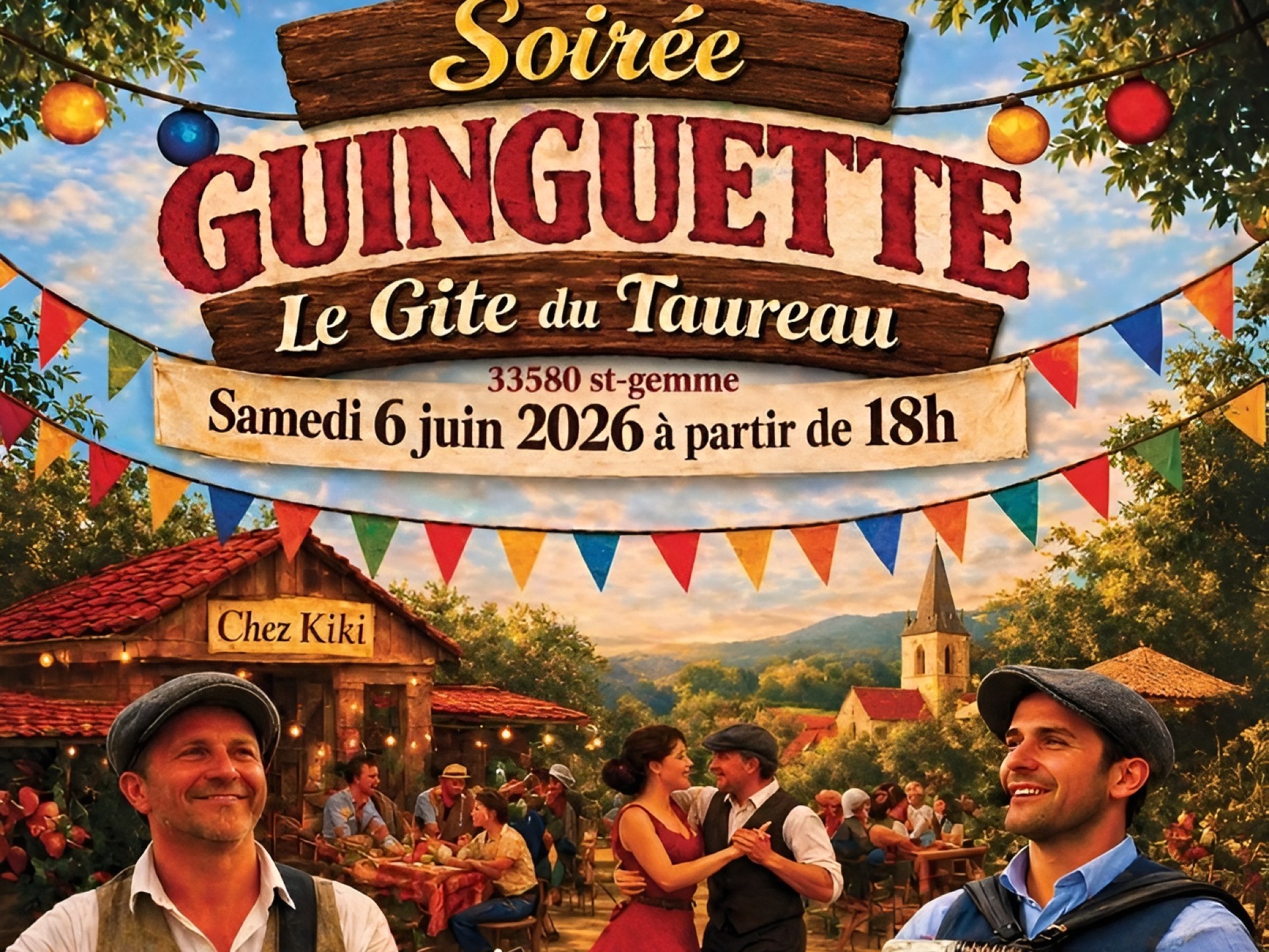 Soirée guinguette le gite du taureau