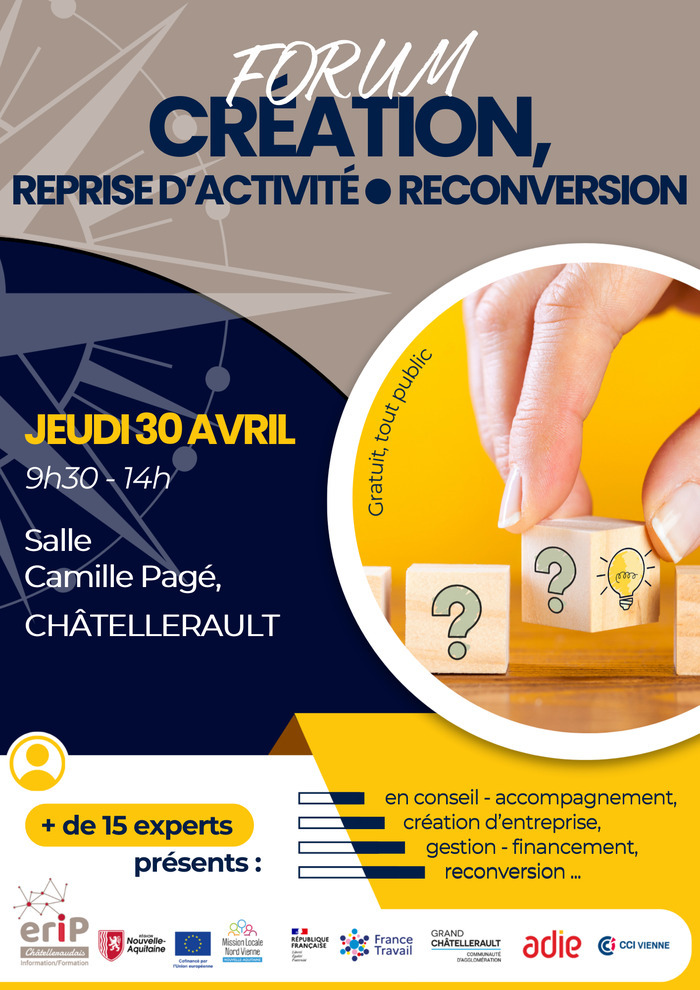 Forum Création, Reprise d'activité, Reconversion