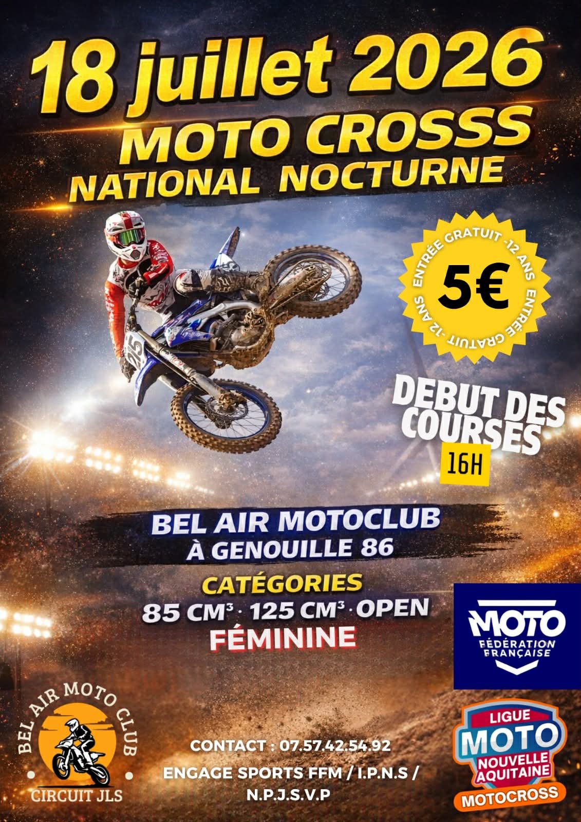 Motocross nocturne de Bel Air — visuel événement