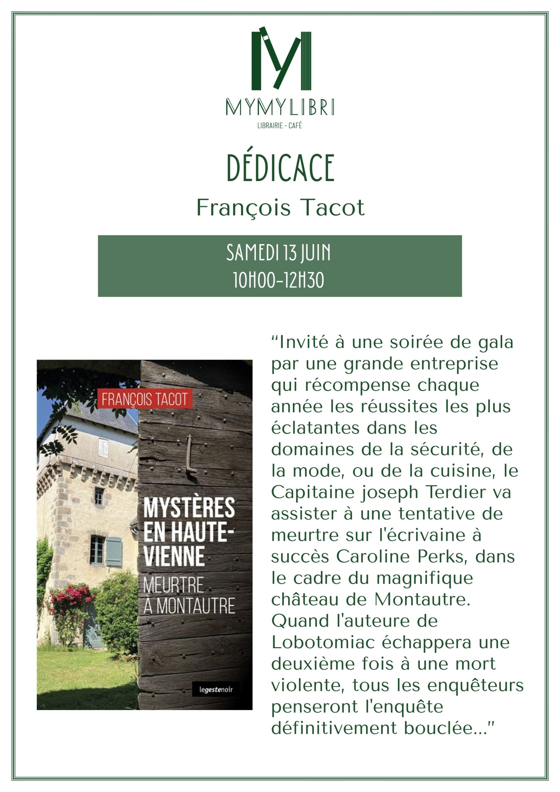 Rencontre dédicace avec François Tacot — visuel événement