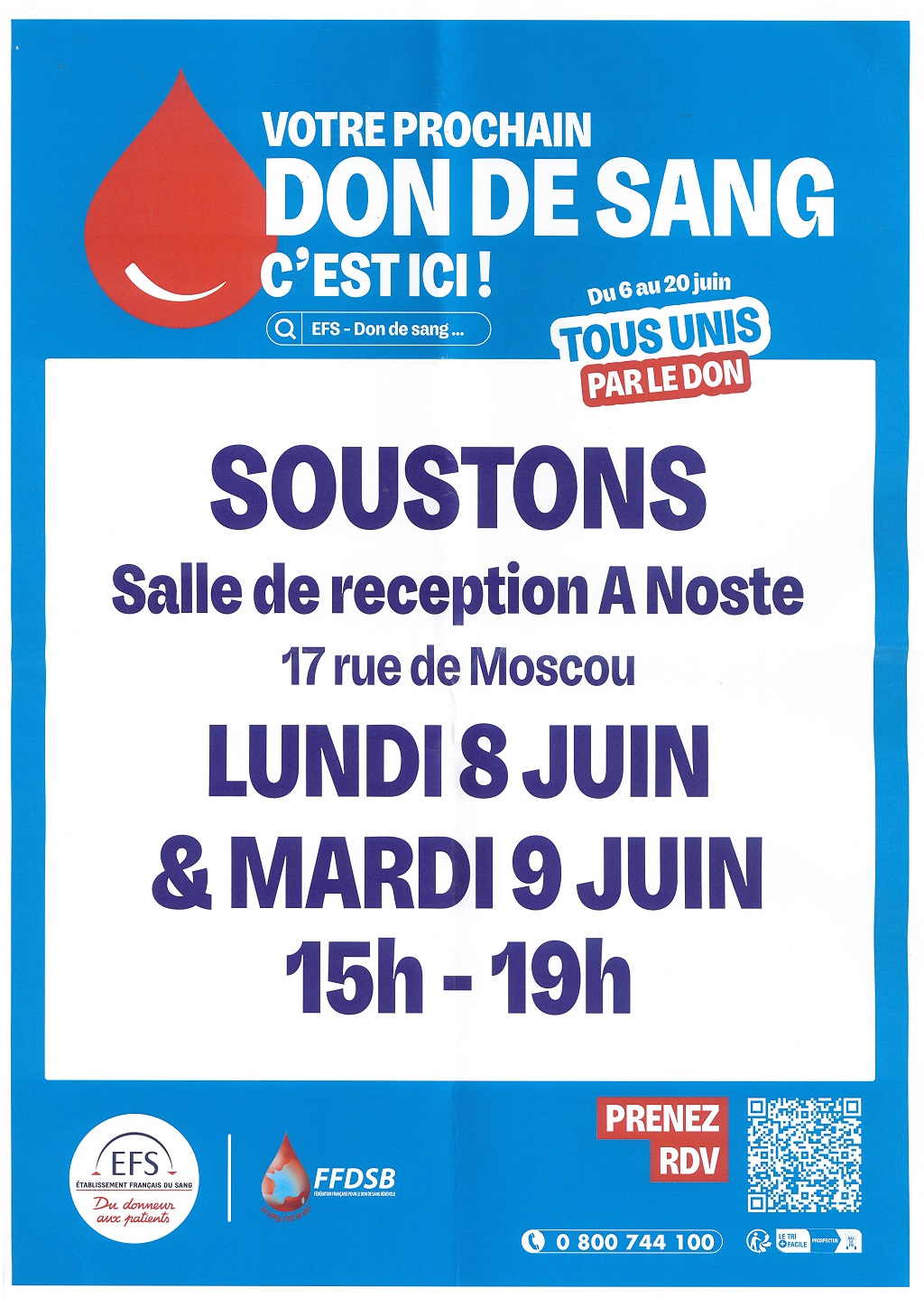Don du sang — visuel événement