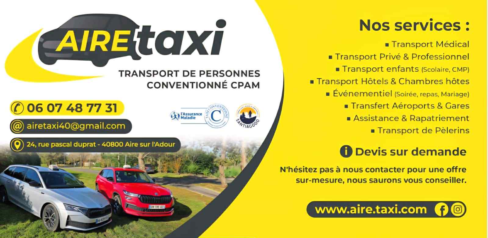 Aire Taxi — Transport à Landes