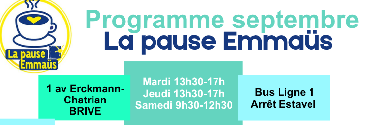 La Pause EMMAÜS: Grande braderie d'automne