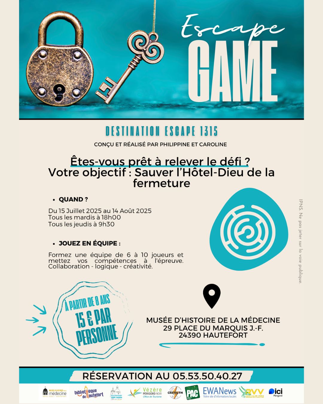 Escape Game - Hôtel-Dieu de Hautefort Musée d'Histoire de la Médecine