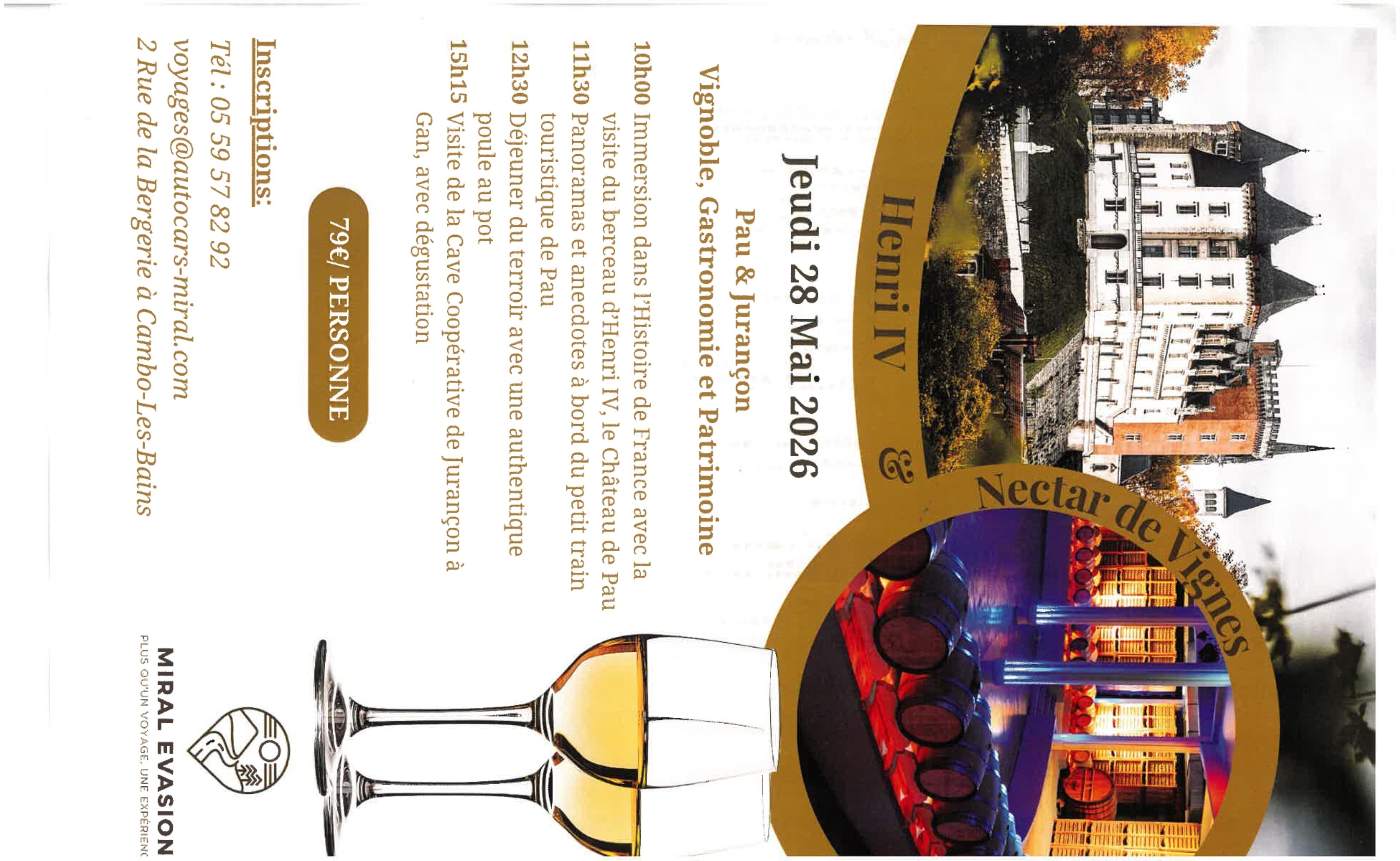 Excursion Henri IV & nectar de Vignes