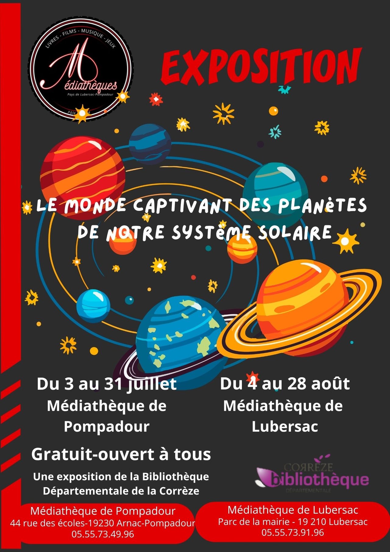 Exposition Le monde captivant des planètes de notre système solaire