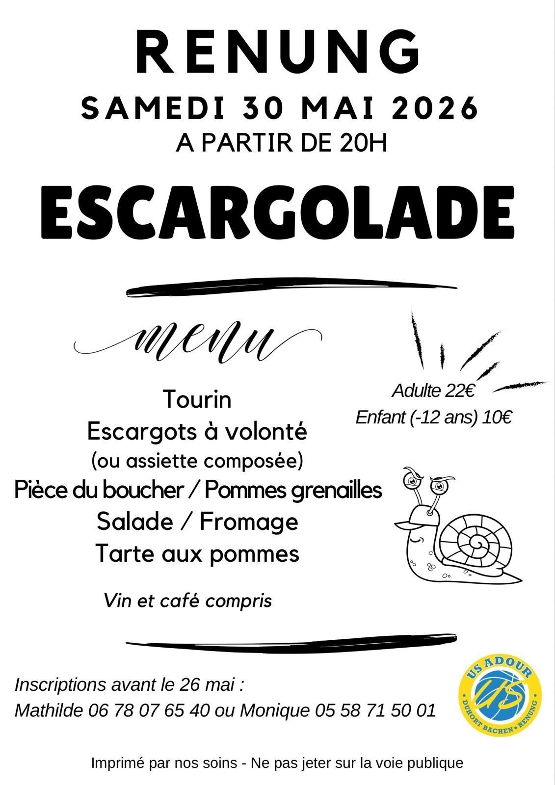 Escargolade à Renung — visuel événement
