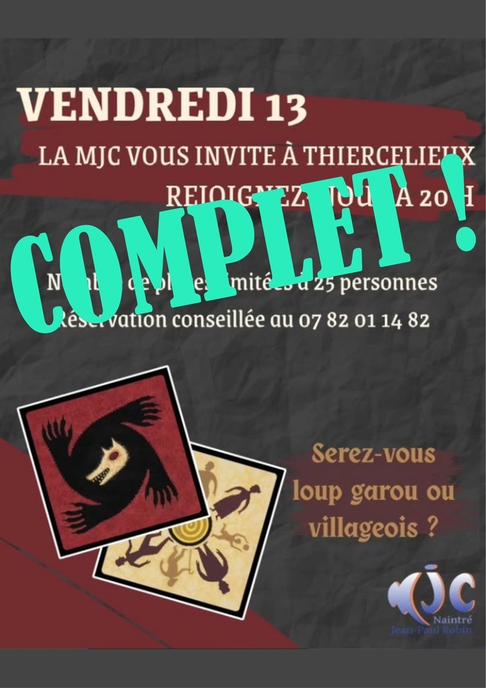 COMPLET Soirée loup-garou à la MJC !