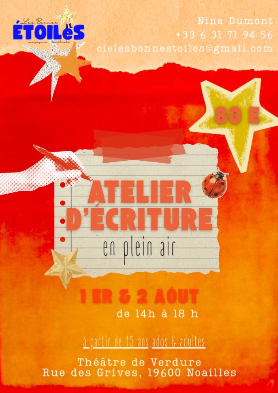 Atelier d'écriture en plein air