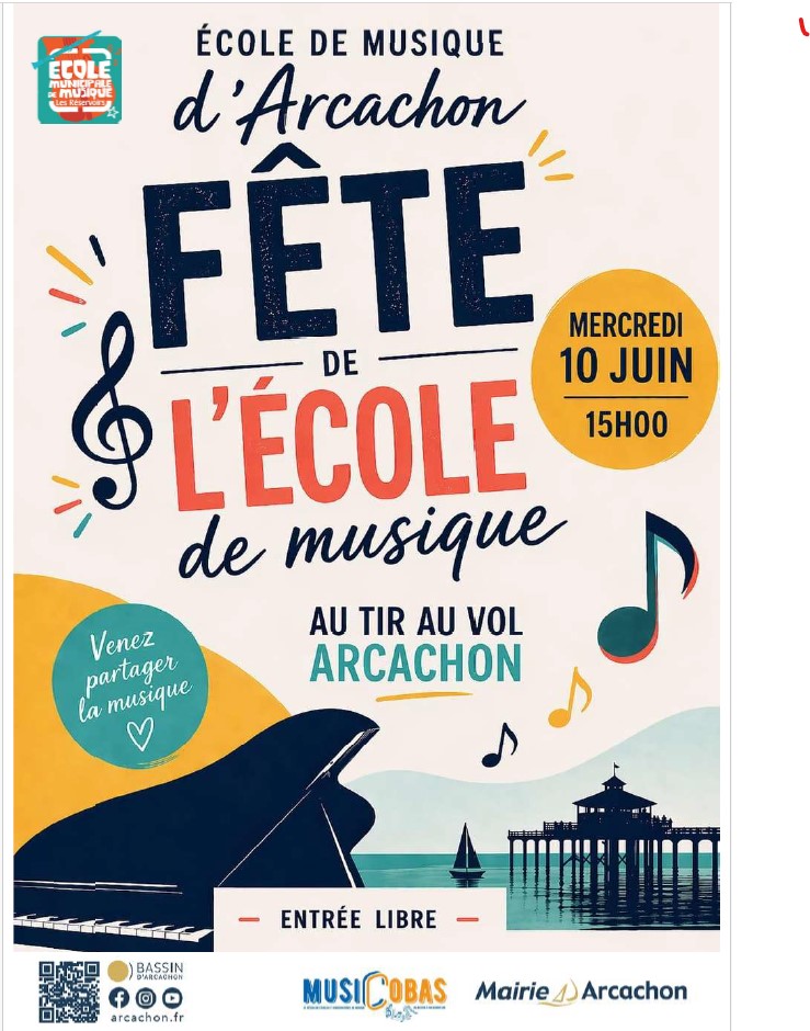 Fête de l’École Municipale de Musique d’Arcachon — visuel événement