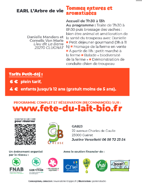 Fête du lait - EARL l'Arbre de vie, Clugnat