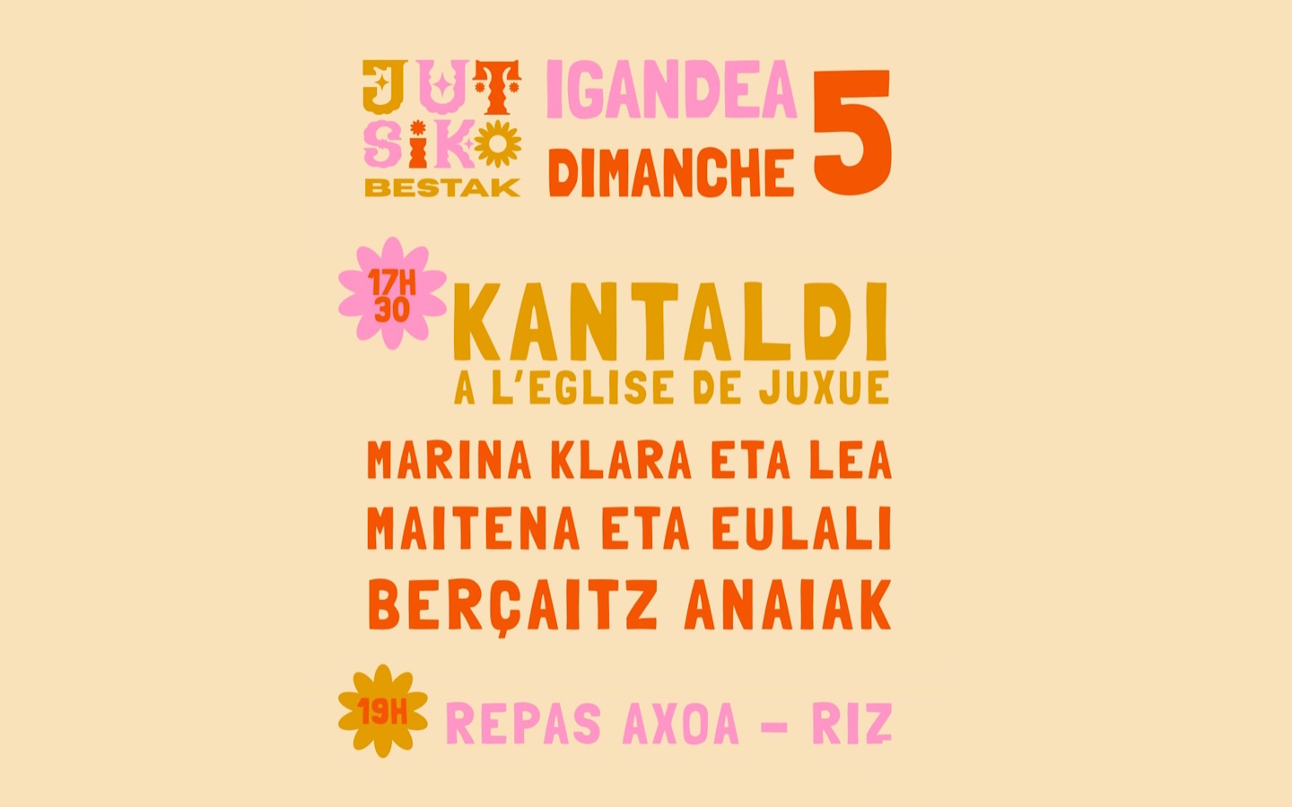 Fêtes du village : kantaldi et repas axoa