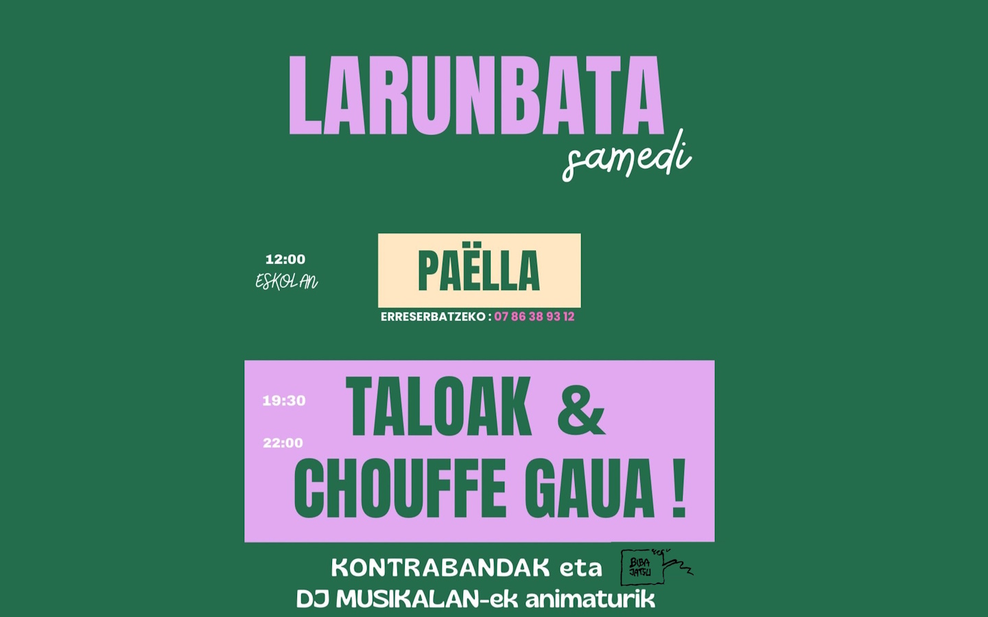 Fêtes du village : paëlla, soirée talo et bal — visuel événement