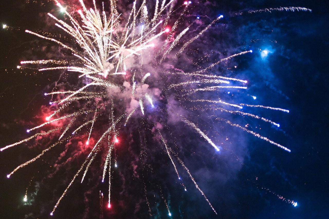 Festivités et feu d'artifices à Sanguinet