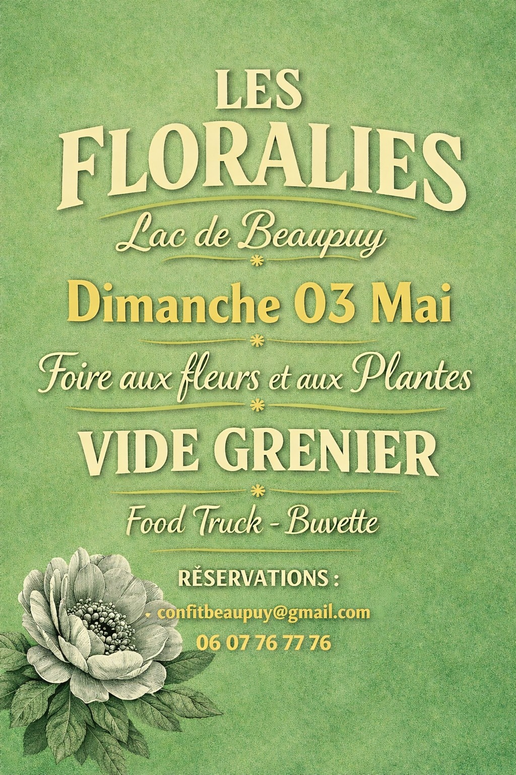 Les Floralies, marché aux fleurs et vide-greniers — visuel événement