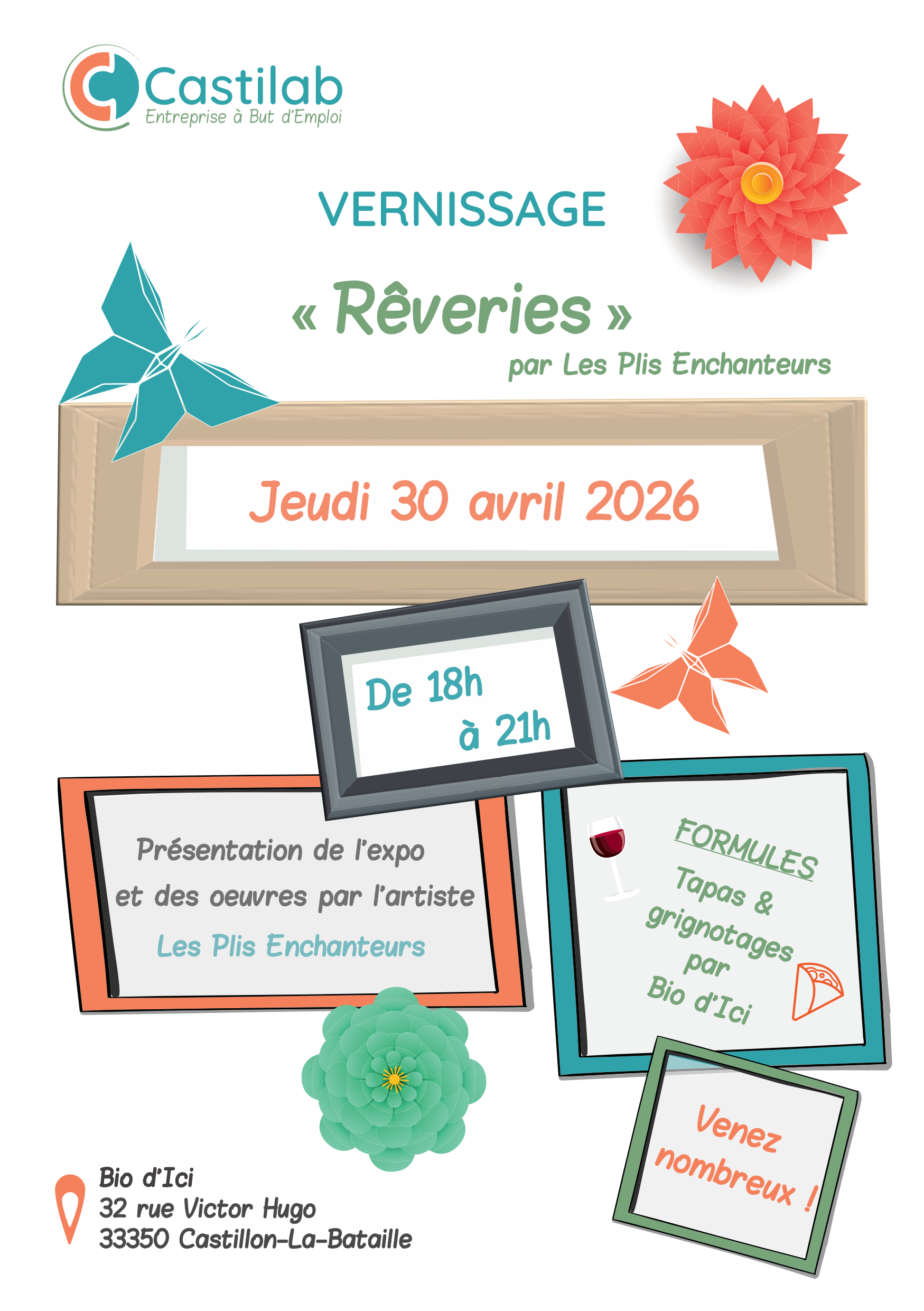 Vernissage exposition "Rêveries" par Les Plis Enchanteurs — visuel événement
