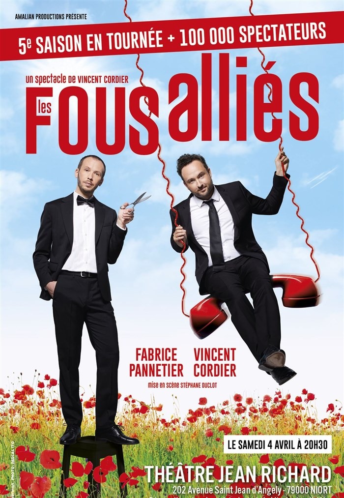 Spectacle "Les fous alliés" au Théâtre Jean Richard à Niort
