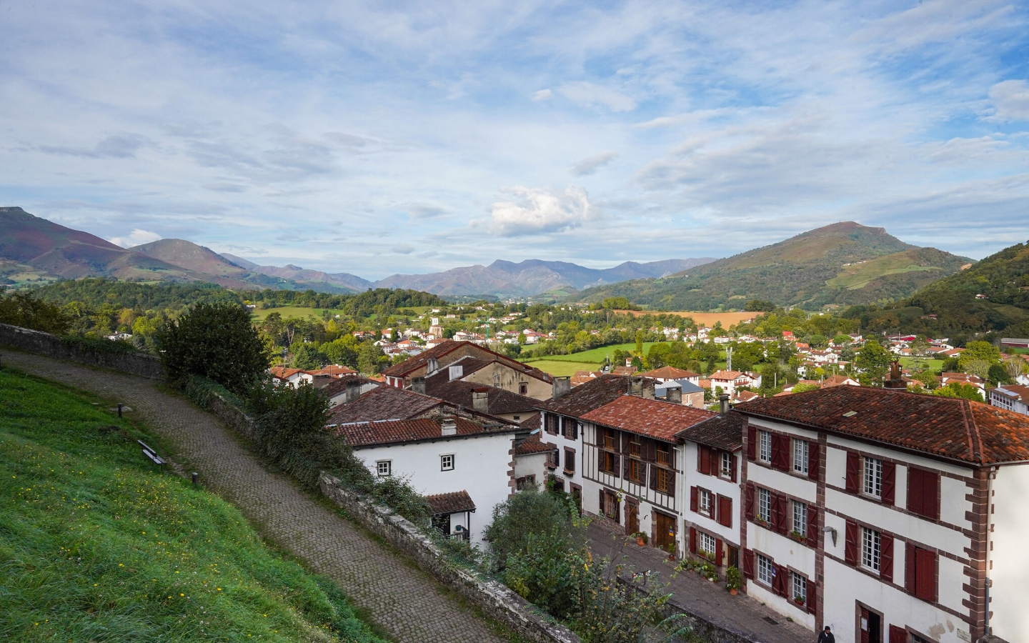 Visite de Saint-Jean-Pied-de-Port,du royaume de Navarre à Compostelle en basque