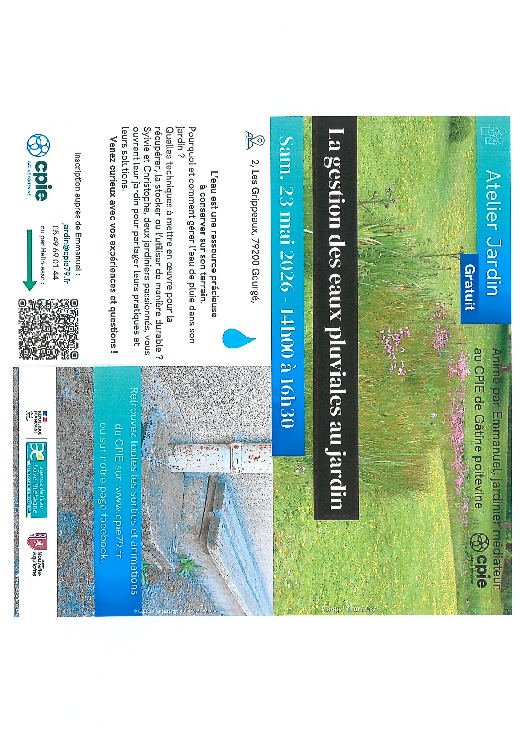 SORTIE NATURE : LA GESTION DES EAUX PLUVIALES AU JARDIN