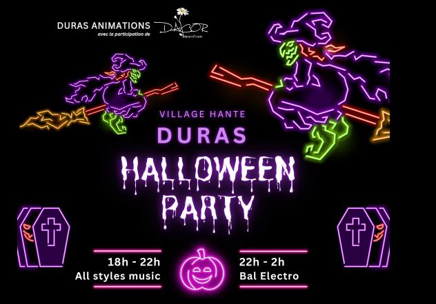 Halloween party dans le village de Duras — visuel événement